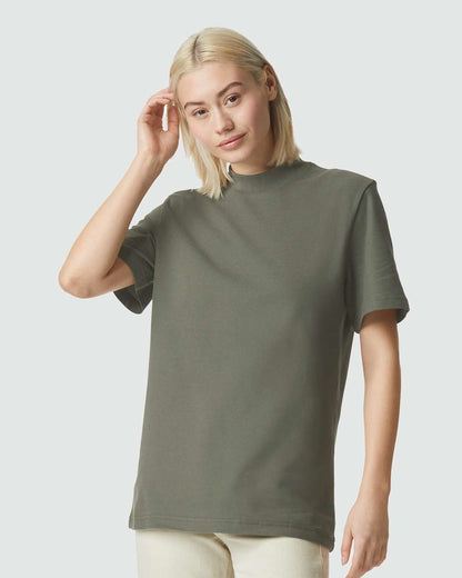 American Apparel Pique Mockneck Tee 1PQ #colormdl_Lieutenant