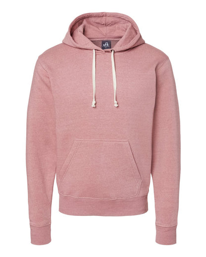 J. America Men's Triblend Fleece Hooded Sweatshirt 8871 #color_Dusty Rose Triblend