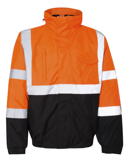 Kishigo Unisex Economy Bomber Jacket JS121-122 #color_Orange
