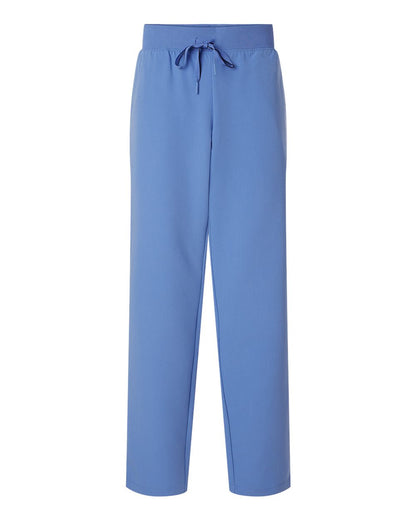 Jaanuu Women's Petite Sizes Xenos Essential Knit-Waist Scrub Pants W20001P #color_Ceil Blue