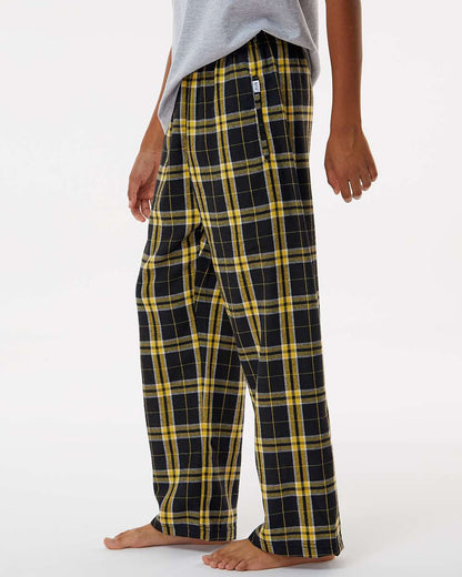 Boxercraft Youth Flannel Pants BY6624 #colormdl_Black/ Gold