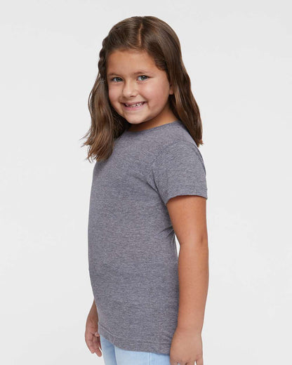 LAT Girls' Fine Jersey Tee 2616 #colormdl_Granite Heather