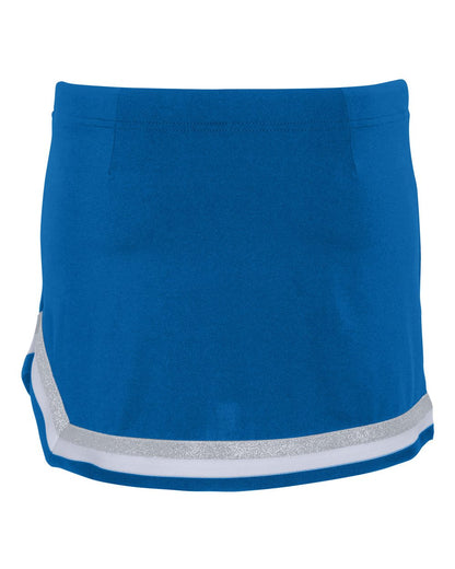 Augusta Sportswear Girls' Pike Skirt 9146 #color_Royal/ White/ Metallic Silver