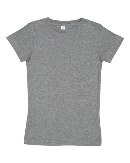 LAT Girls' Fine Jersey Tee 2616 #color_Granite Heather
