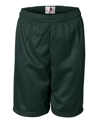 Badger Youth Pro Mesh 6" Shorts 2207 #color_Forest