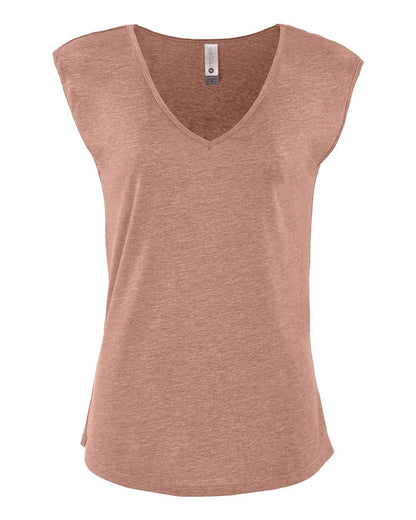 Next Level Women's Festival Sleeveless Deep V-Neck T-Shirt 5040 #color_Desert Pink