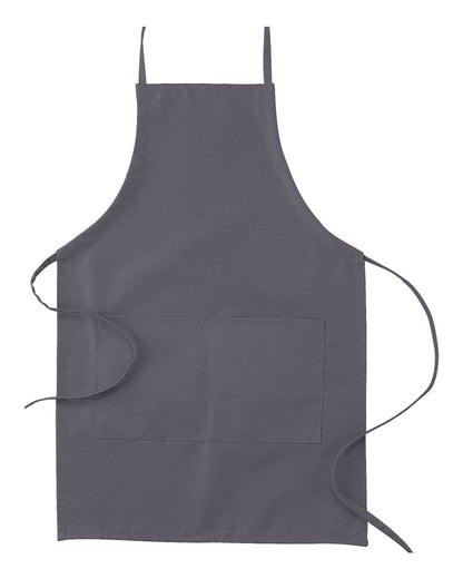 Big Accessories Apron with Pocket APR53 #color_Dark Charcoal