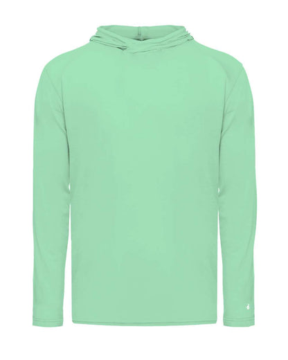 Badger Youth Tri-Blend Surplice Hooded Long Sleeve T-Shirt 2905 #color_Mint