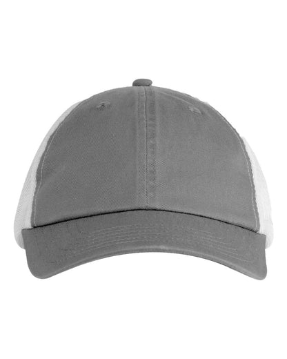 Big Accessories Washed Trucker Cap BA601 #color_Iron/ White