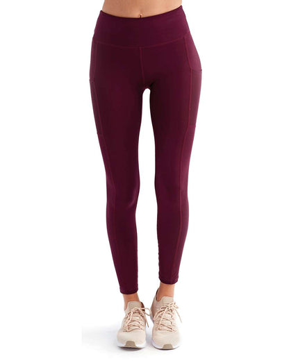 TriDri Women's Mesh Pocket Danica Leggings TD304 #colormdl_Mulberry