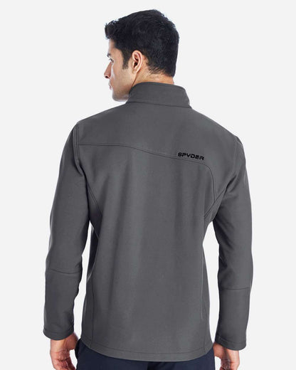 Spyder Men's Transport Soft Shell Jacket 187334 #colormdl_Polar/ Black
