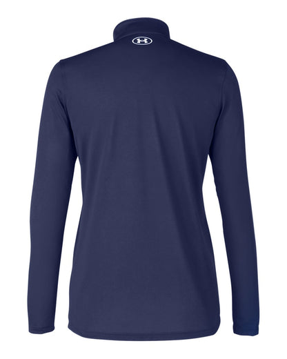 Under Armour Women's Team Tech™ Half-Zip Pullover 1376862 #color_Midnight Navy/ White
