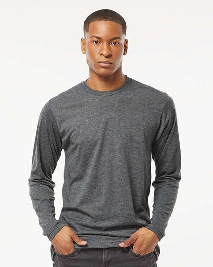 Tultex Poly-Rich Long Sleeve T-Shirt 242 #colormdl_Heather Charcoal