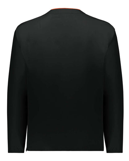 Holloway Men's Clubhouse Quarter-Zip Pullover 229595 #color_Black/ Orange