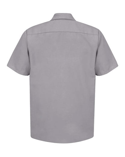 Red Kap Men's Tall Industrial Short Sleeve Work Shirt SP24T #color_Silver Grey