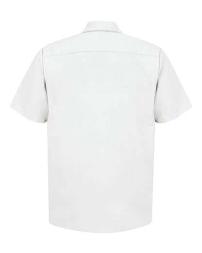 Red Kap Men's Tall Industrial Short Sleeve Work Shirt SP24T #color_White