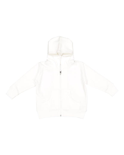 Rabbit Skins Toddler Full-Zip Fleece Hoodie Sweatshirt 3346 #color_White