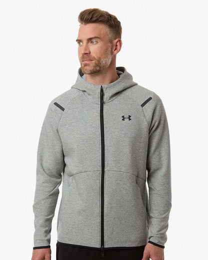 Under Armour Men's Unstoppable Fleece Full-Zip 1379806 #colormdl_Mod Grey/ Black