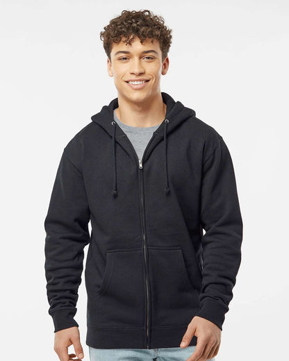Independent Trading Co. Unisex Heavyweight Full-Zip Hooded Sweatshirt IND4000Z #colormdl_Black
