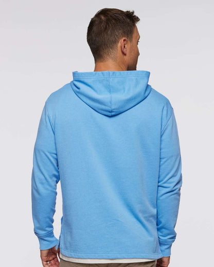 LAT Unisex Vintage Wash Fleece Hoodie Sweatshirt 6936 #colormdl_Washed Tradewind