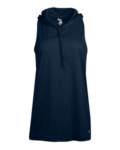 Badger Women's B-Core Racerback Hooded Tank Top 4111 #color_Navy