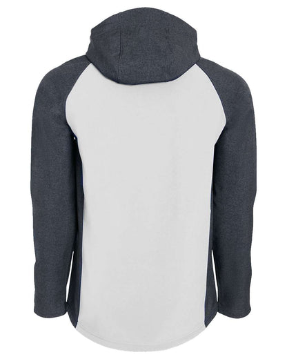 Holloway Men's Raider Hooded Soft Shell Jacket 229157 #color_Carbon Print/ White