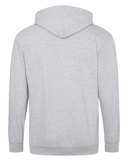 AWDis Unisex Midweight College Full-Zip Hooded Sweatshirt JHA050 #color_Heather Grey