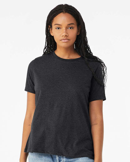 BELLA + CANVAS Women’s Relaxed Fit Triblend Tee 6413 #colormdl_Solid Dark Grey Triblend