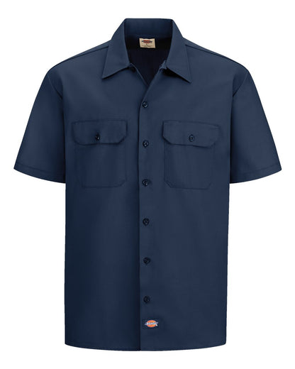 Dickies Men's Tall Short Sleeve Work Shirt 2574T #color_Navy