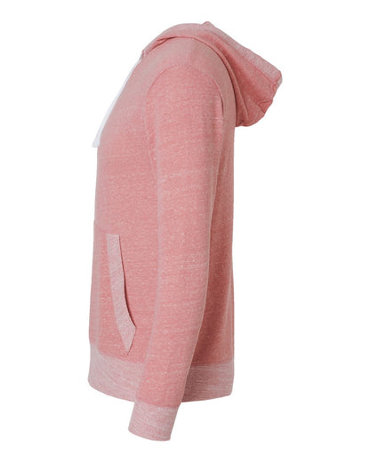 LAT Unisex Harborside Mélange French Terry Hoodie Sweatshirt 6779 #color_Mauvelous Melange