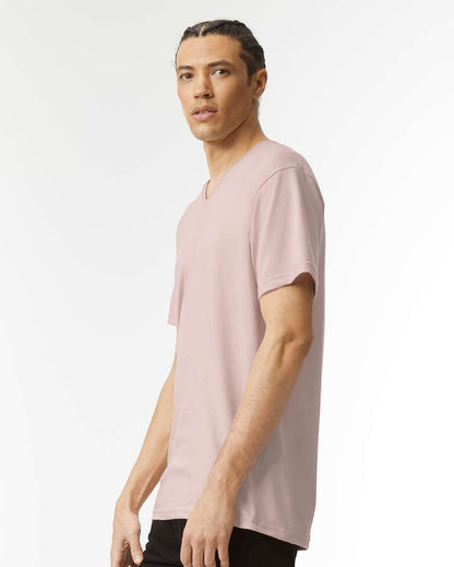 American Apparel CVC V-Neck Tee 2006CVC #colormdl_Heather Blush