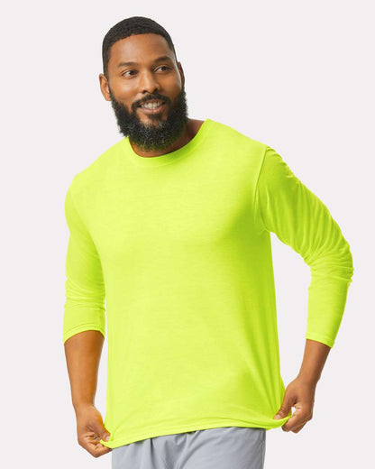 Gildan Unisex Performance® Long Sleeve T-Shirt 42400 #colormdl_Safety Green
