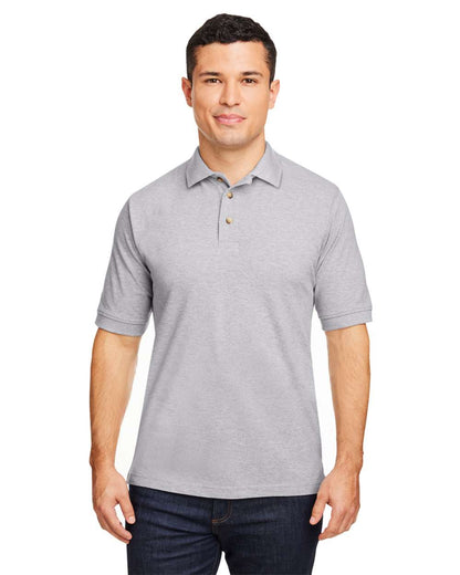 Harriton Men's Pique Polo M200 #colormdl_Grey Heather