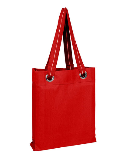 Q-Tees Large Grommet Tote Q1630 #color_Red