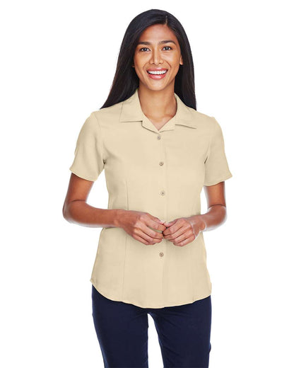 Harriton Women's Bahama Cord Camp Shirt M570W #colormdl_Sand