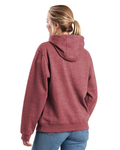 Berne Apparel Women's Heritage Zippered Pocket Hooded Sweatshirt WSP418 #colormdl_Sangria