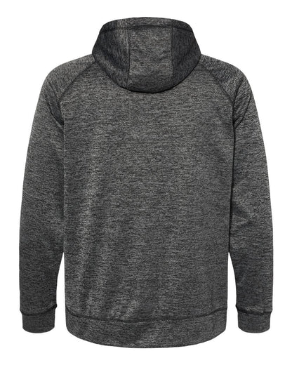 Burnside Men's Performance Raglan Hooded Sweatshirt 8670 #color_Heather Charcoal