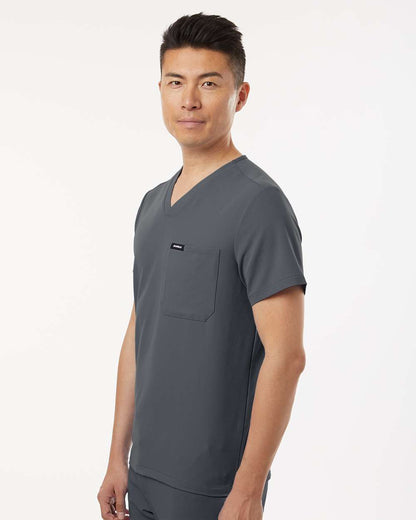 Jaanuu Men's Holmes Everyday 1-Pocket Scrub V-Neck Top M10001 #colormdl_Carbon Grey