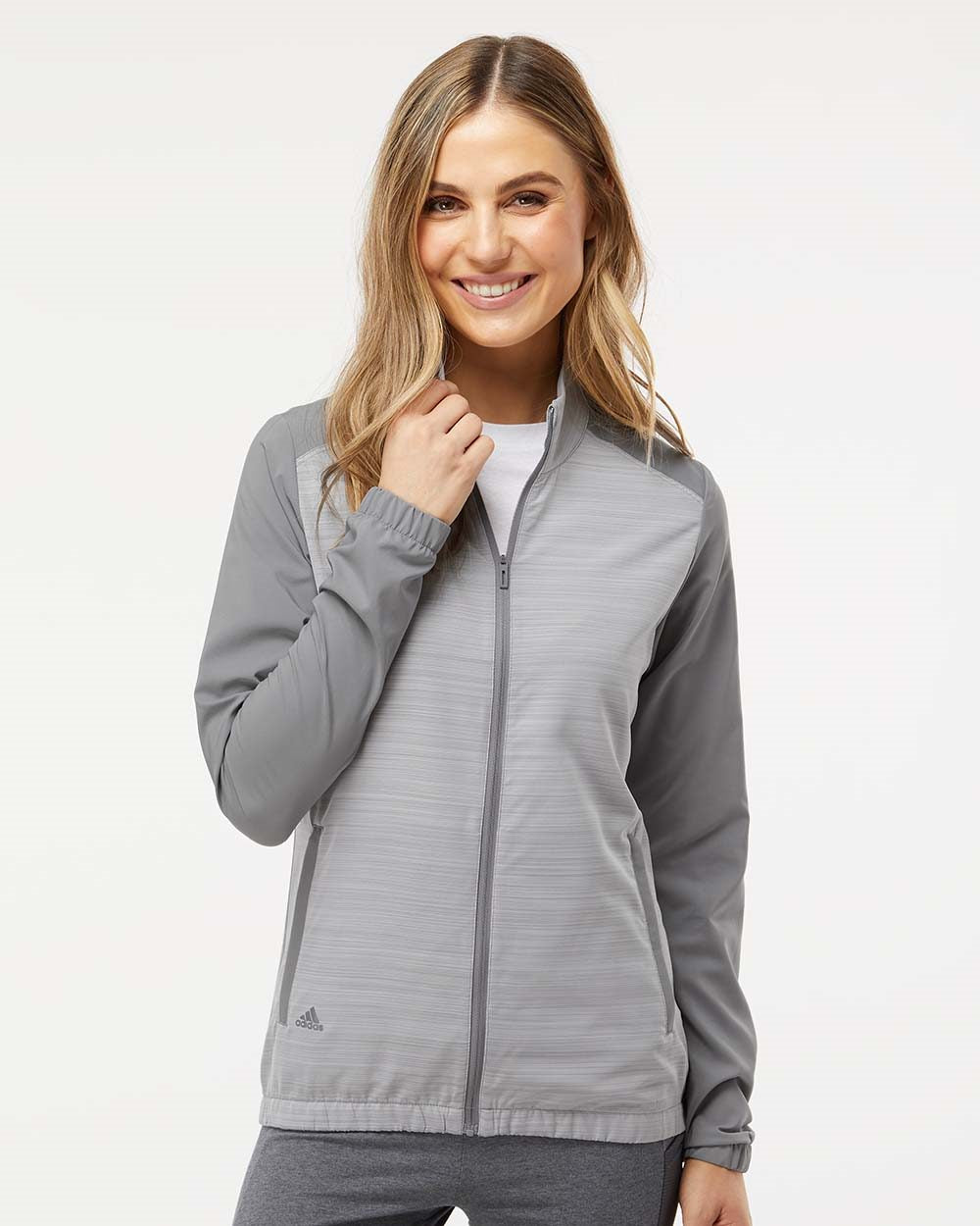 Adidas Women's Heather Block Full-Zip Windshirt A547