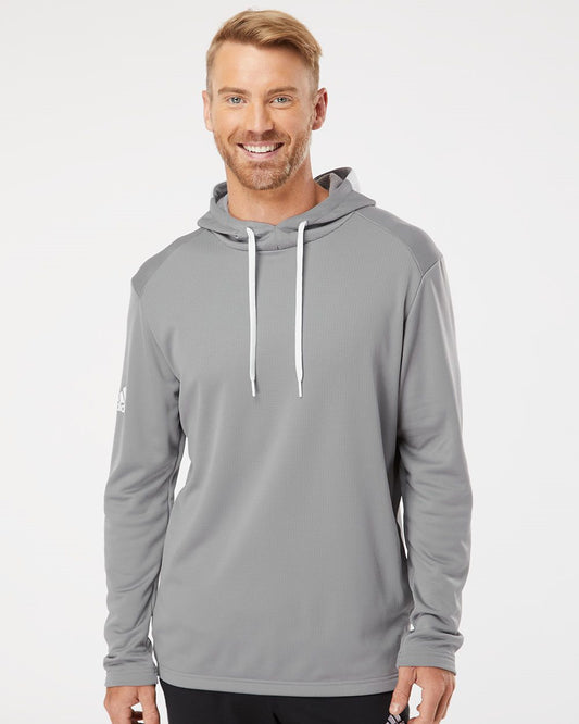 Adidas Men's Textured Mixed Media Midweight Hooded Sweatshirt A530