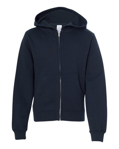 Independent Trading Co. Youth Midweight Full-Zip Hooded Sweatshirt SS4001YZ #color_Navy