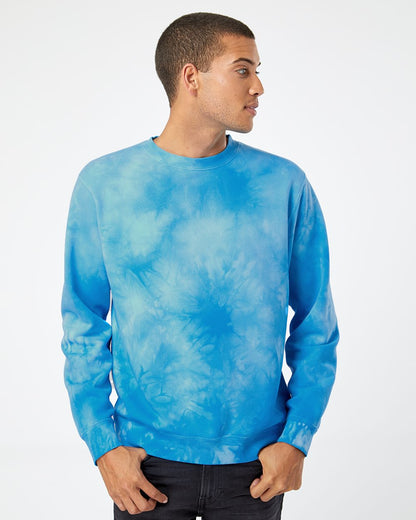 Independent Trading Co. Midweight Tie-Dyed Crewneck Sweatshirt PRM3500TD Independent Trading Co. Midweight Tie-Dyed Crewneck Sweatshirt PRM3500TD