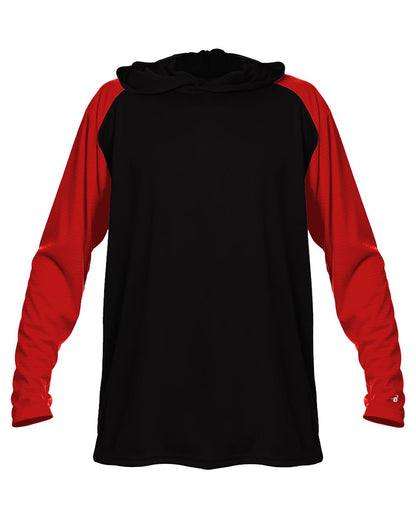 Badger Men's Breakout Hooded Long Sleeve T-Shirt 4235 Badger Men&#39;s Breakout Hooded Long Sleeve T-Shirt 4235