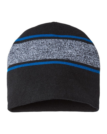 CAP AMERICA USA-Made Variegated Striped Beanie RKV9 CAP AMERICA USA-Made Variegated Striped Beanie RKV9