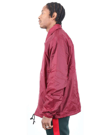 Shaka Wear Unisex Coaches Jacket SHCJ #colormdl_Burgundy