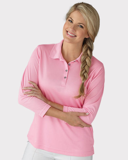 Paragon Women's Lady Palm Three-Quarter Sleeve Polo 120 Paragon Women's Lady Palm Three-Quarter Sleeve Polo 120