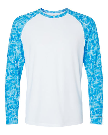Paragon Men's Panama Colorblocked Long Sleeve T-Shirt 231 #color_Blue Water