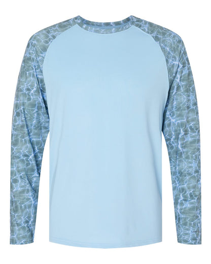 Paragon Men's Panama Colorblocked Long Sleeve T-Shirt 231 #color_Grey Mist Water