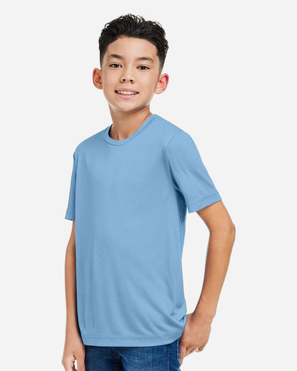 CORE365 Youth Capital Performance T-Shirt CE10Y #colormdl_Columbia Blue