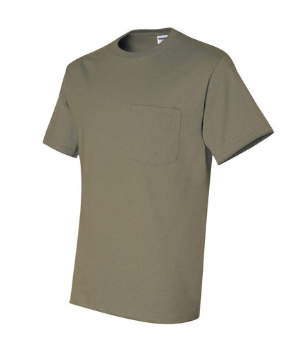JERZEES Unisex Dri-Power® 50/50 Pocket T-Shirt 29MPR #color_Khaki